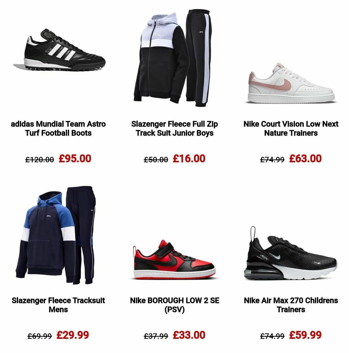 Sports Direct Offers from 1 December