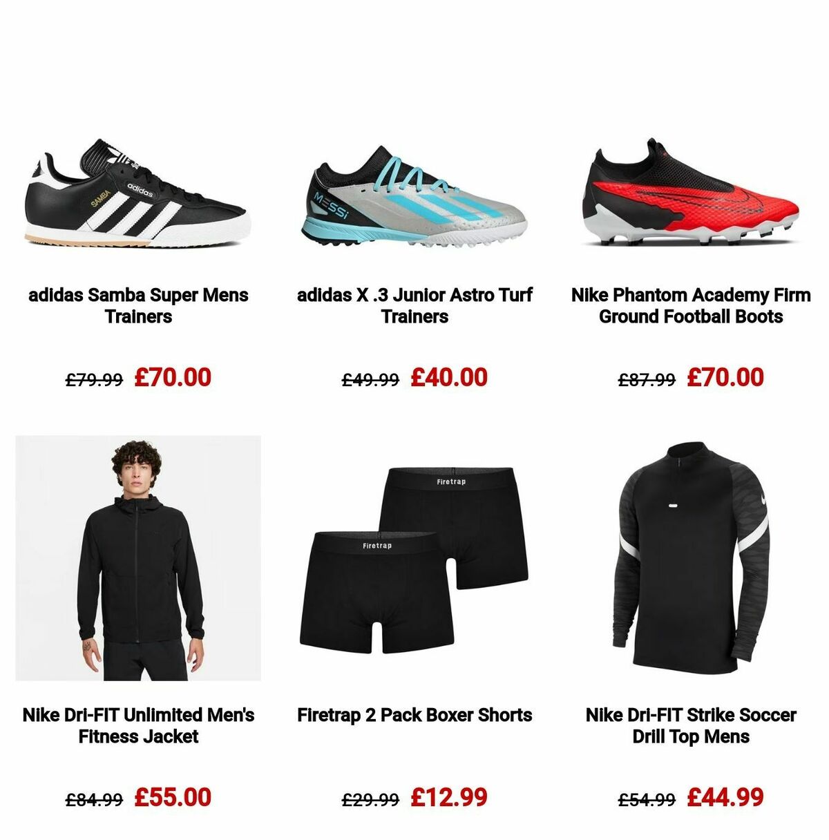 Sports Direct Offers from 1 December