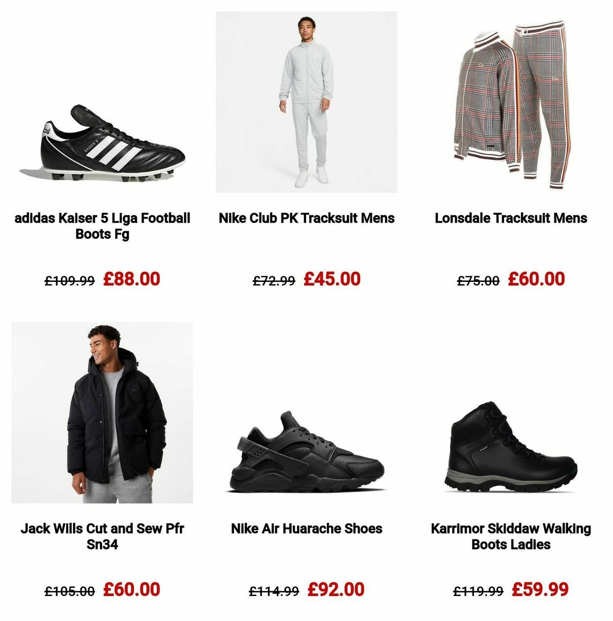 Sports Direct Offers from 1 December