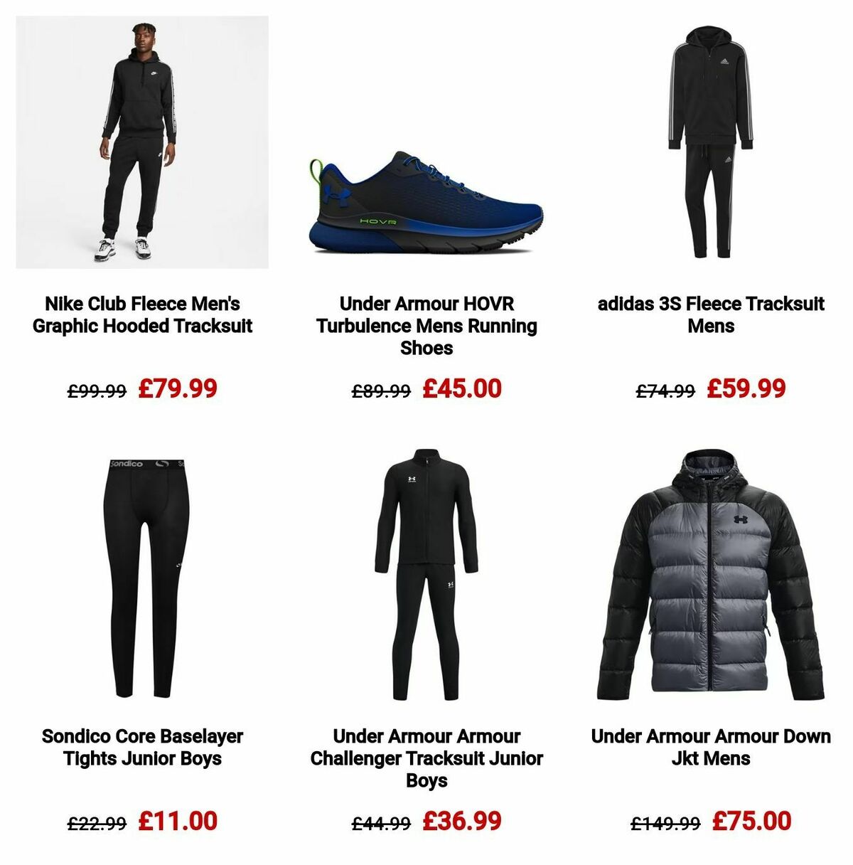 Sports Direct Offers from 1 December