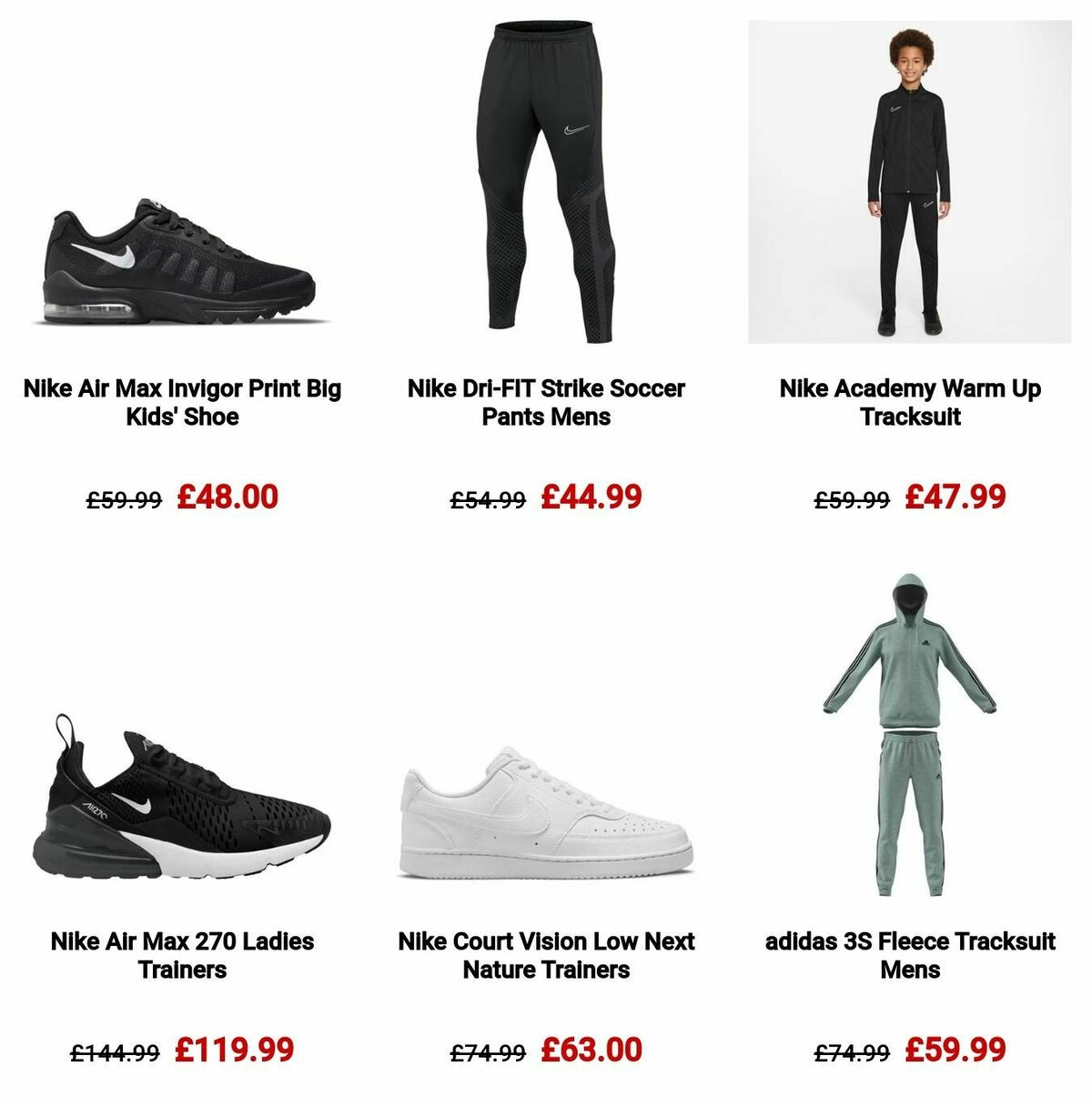 Sports Direct Offers from 17 December