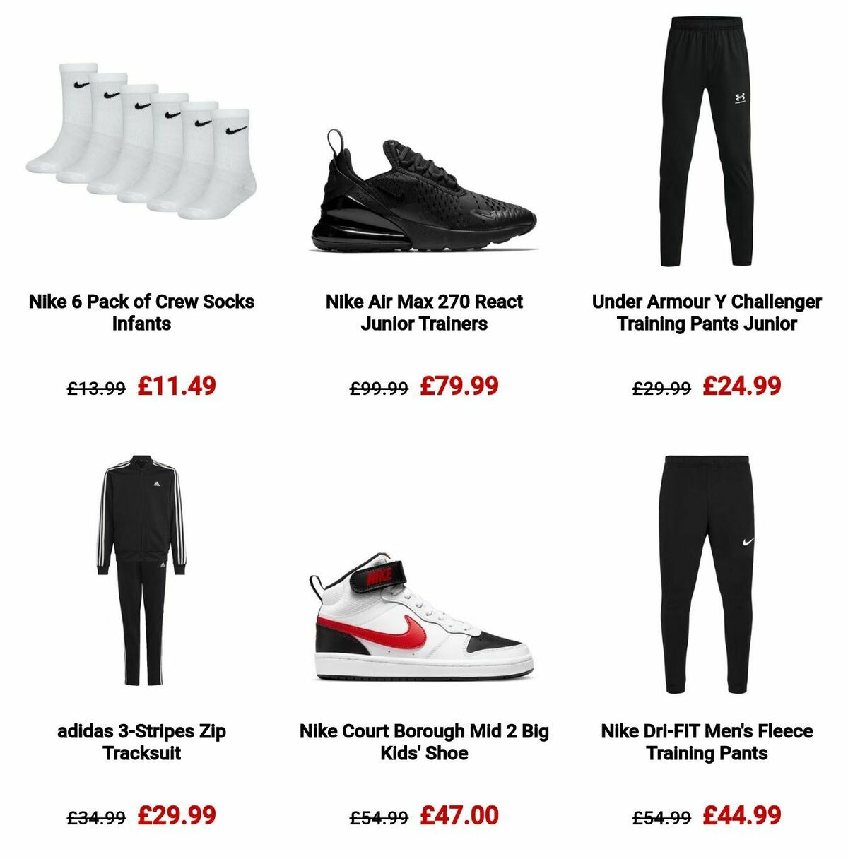 Sports Direct Offers from 17 December