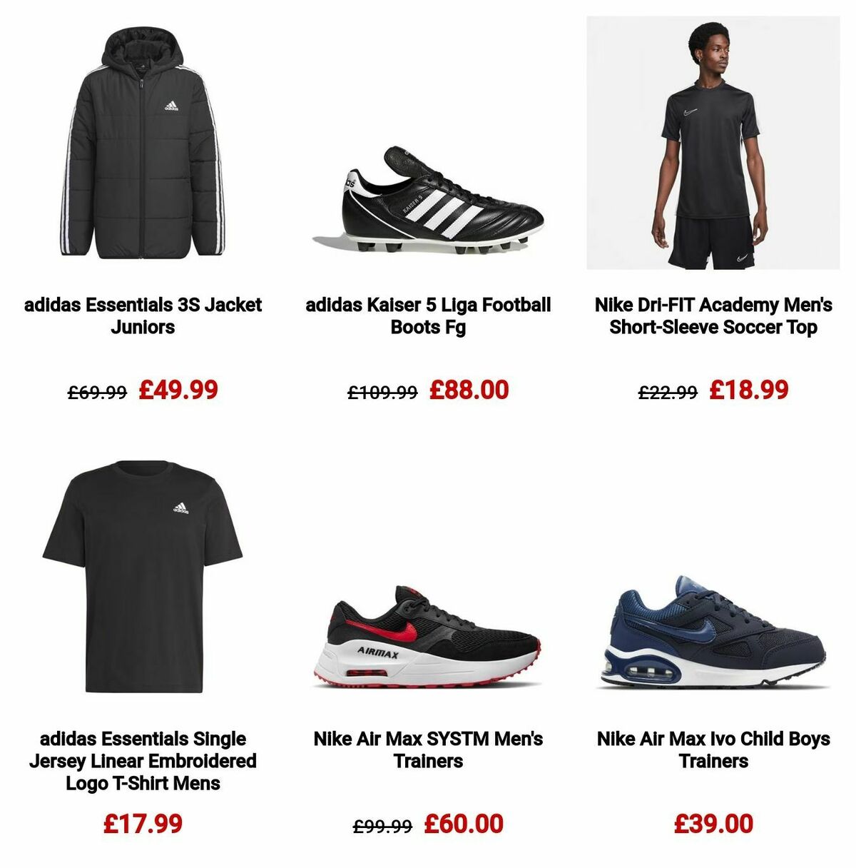 Sports Direct Offers from 17 December