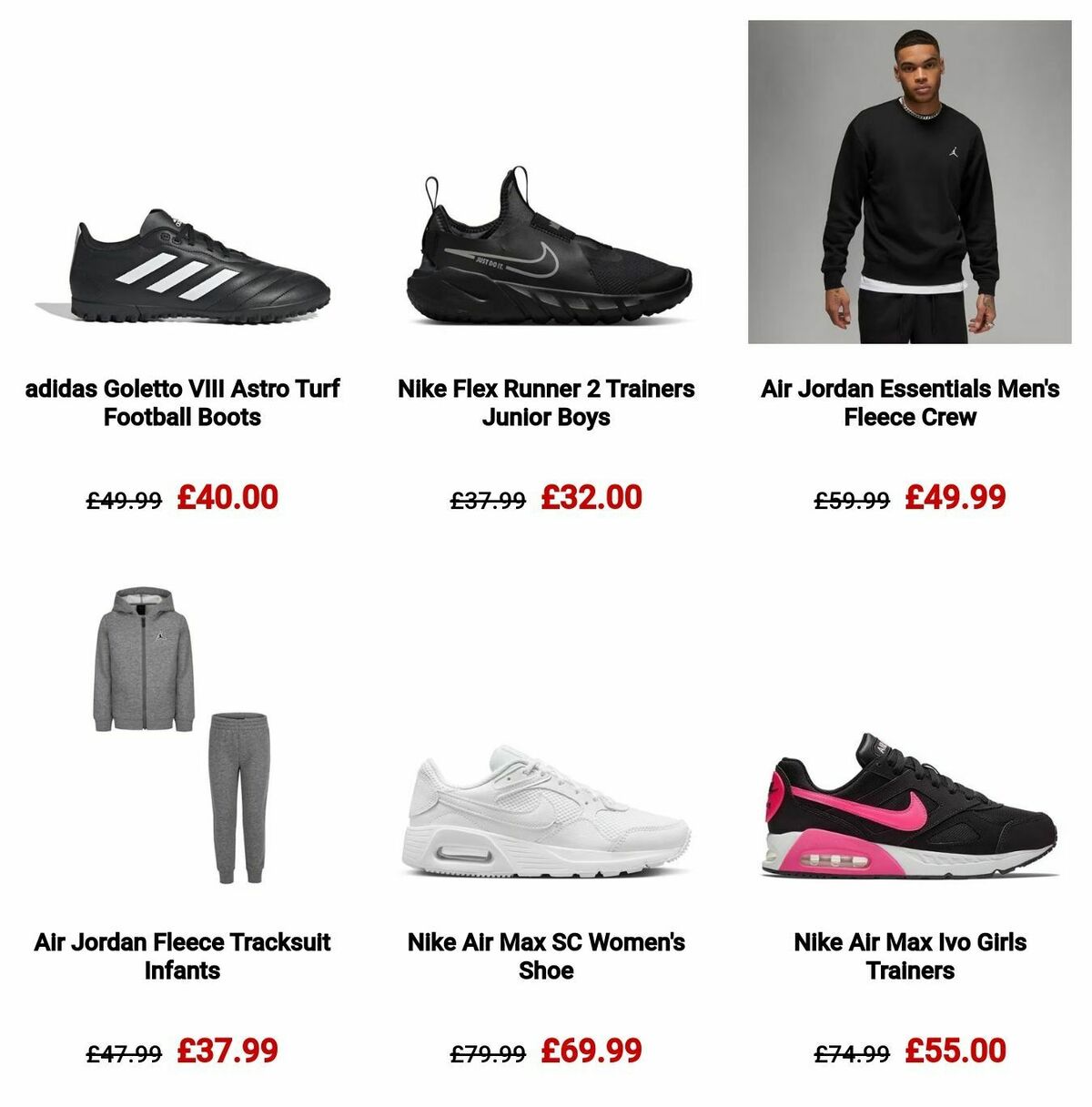 Sports Direct Offers from 17 December