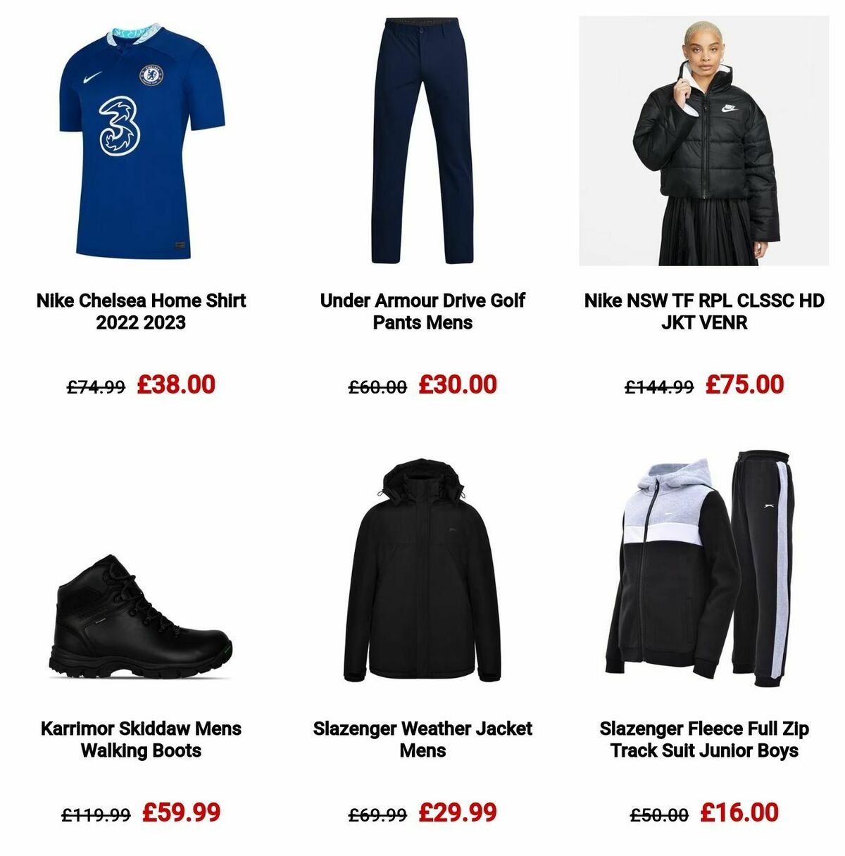 Sports Direct Offers from 17 December