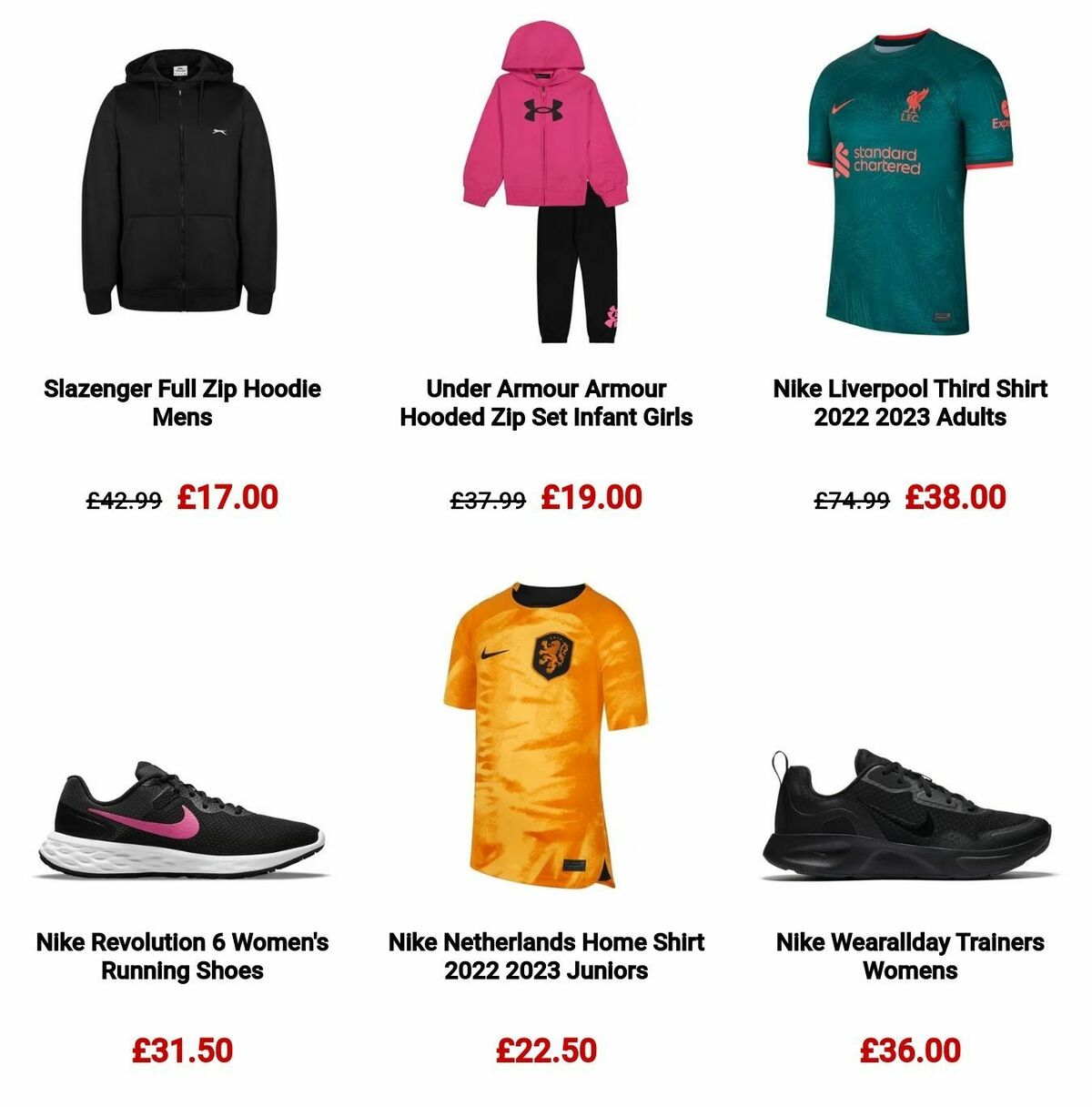 Sports Direct Offers from 17 December