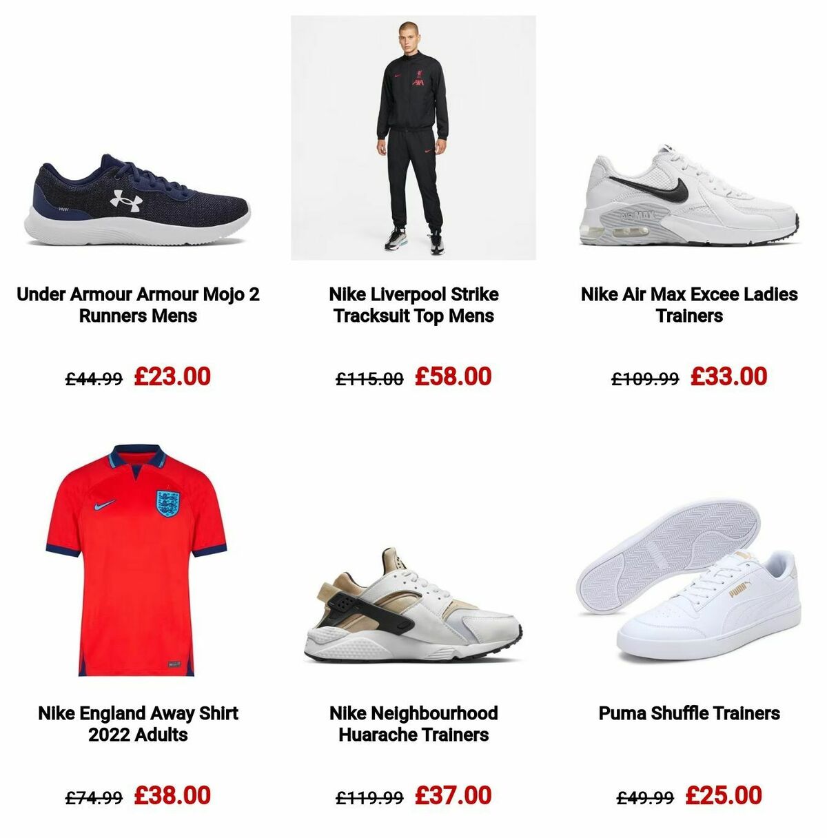 Sports Direct Offers from 17 December