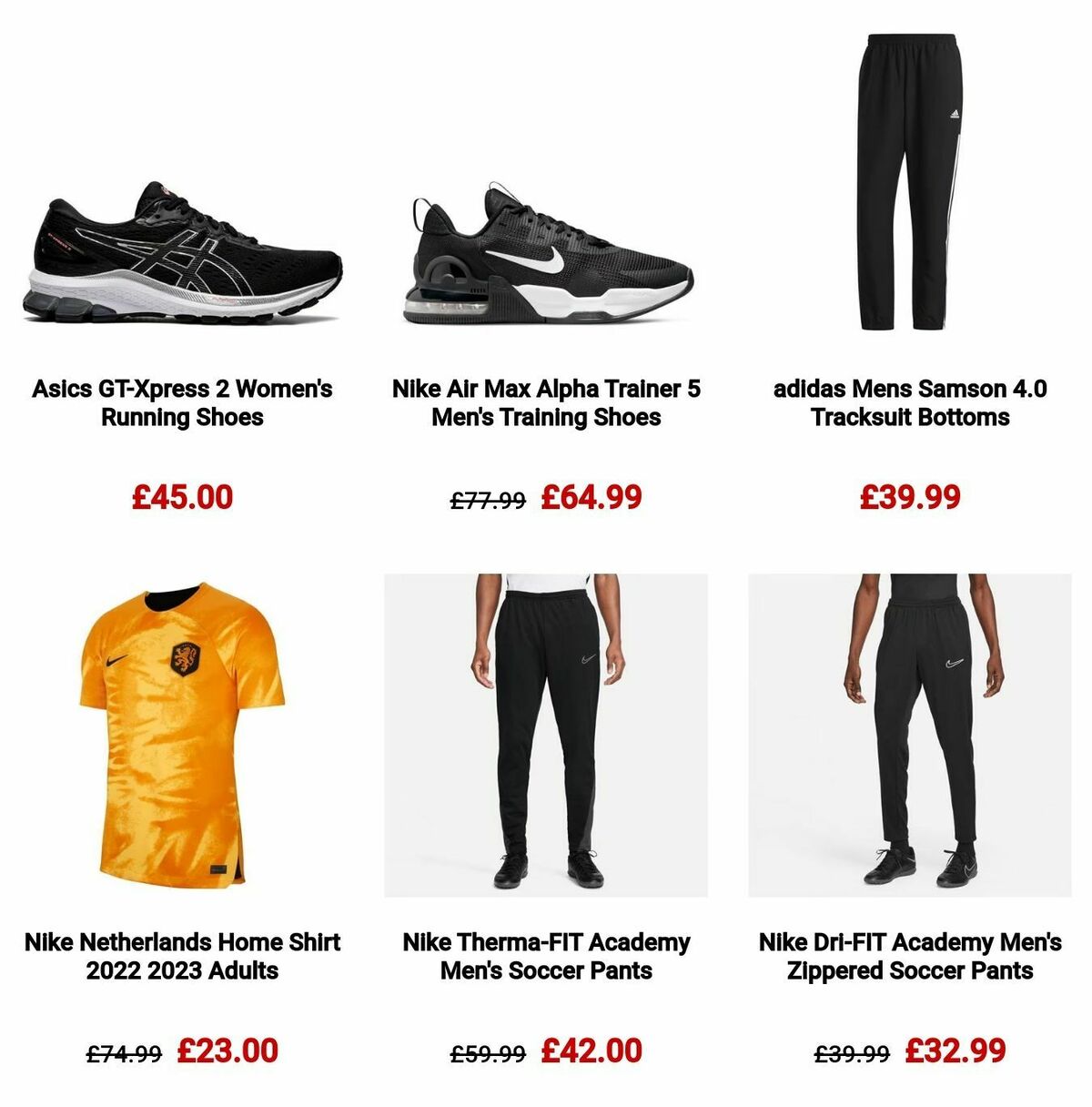 Sports Direct Offers from 30 December