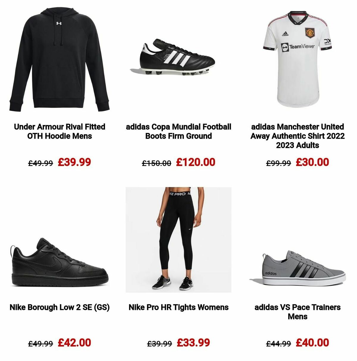 Sports Direct Offers from 30 December