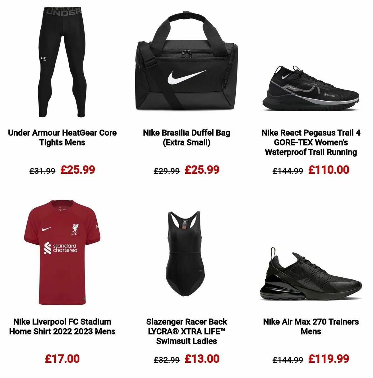 Sports Direct Offers from 30 December