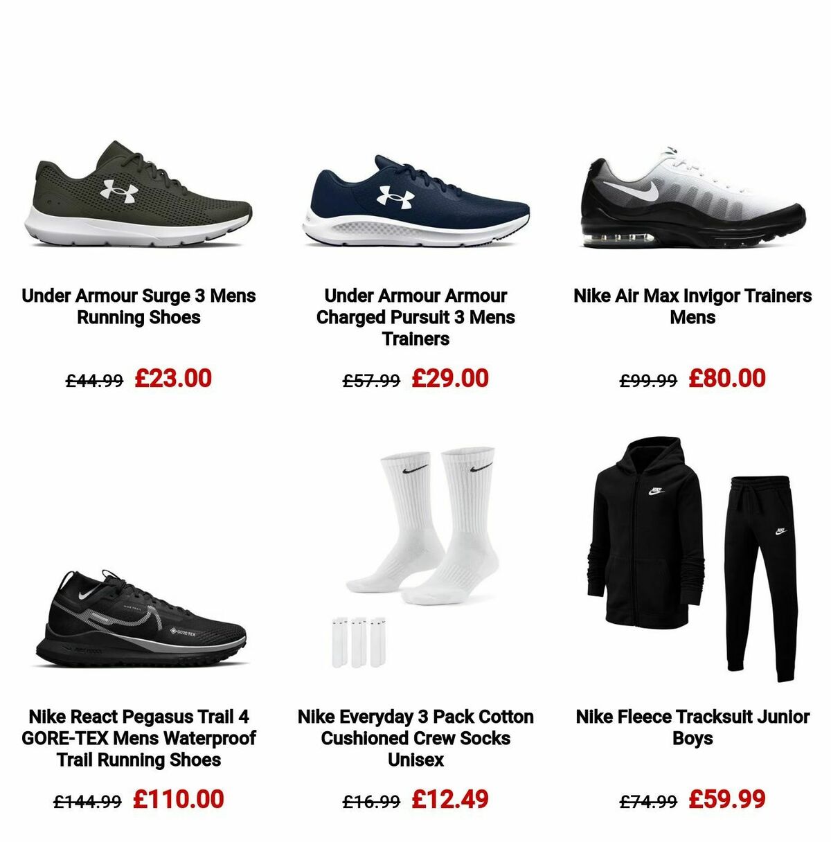 Sports Direct Offers from 30 December