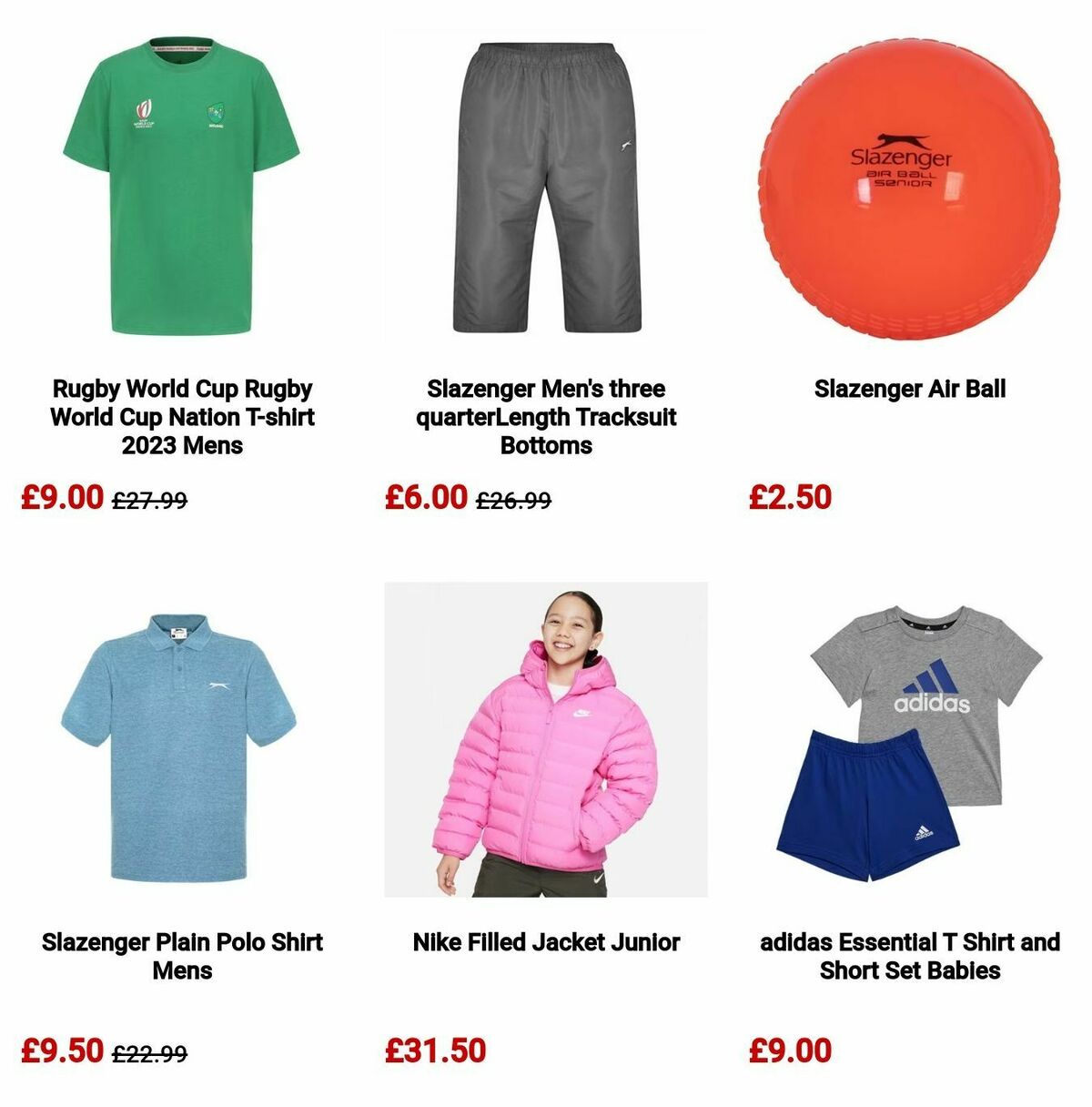 Sports Direct Offers from 12 August