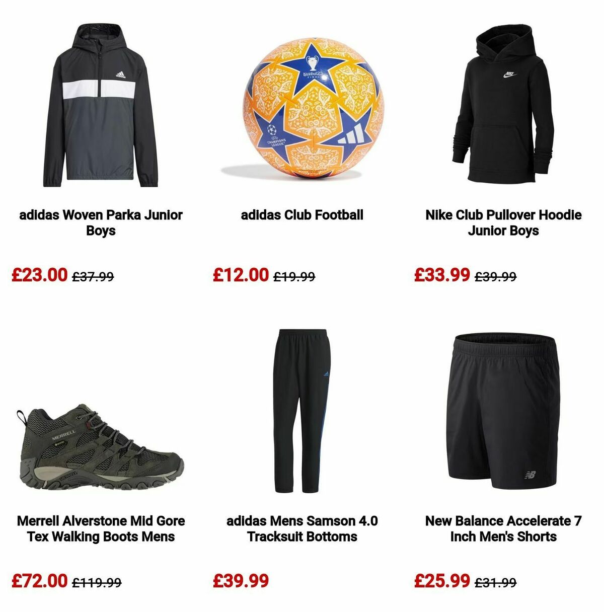 Sports Direct Offers from 12 August