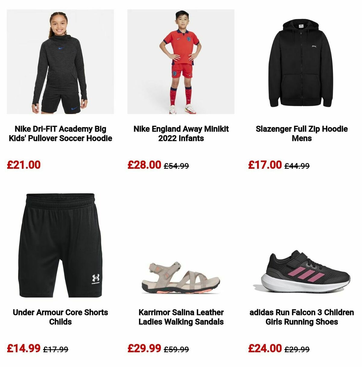 Sports Direct Offers from 12 August