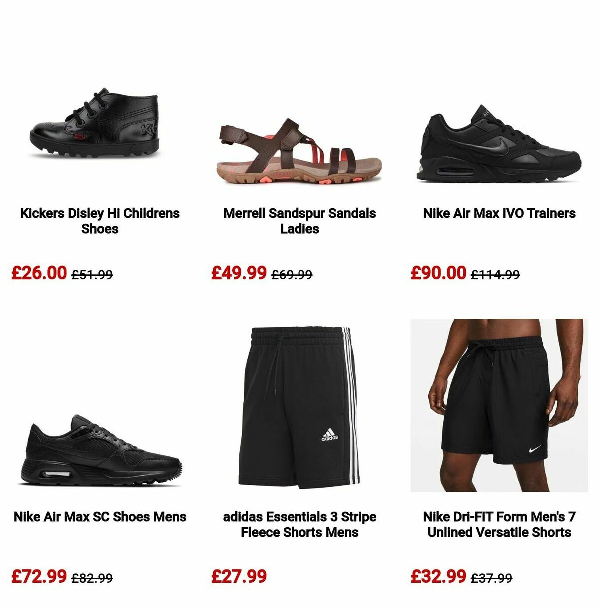 Sports Direct Offers from 12 August