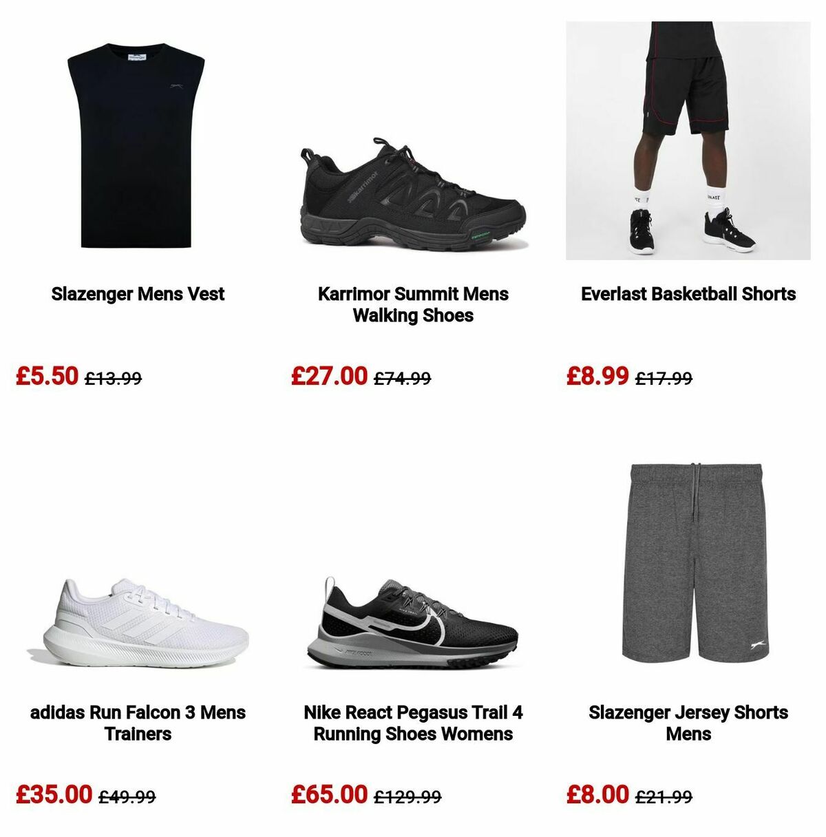 Sports Direct Offers from 12 August