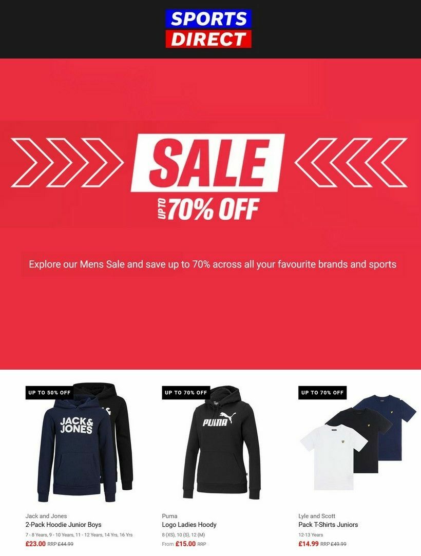 Sports Direct Offers from 26 December