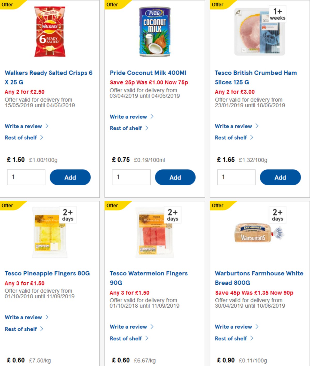 TESCO Offers from 22 May