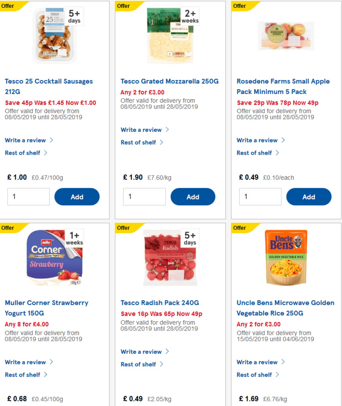 TESCO Offers from 22 May