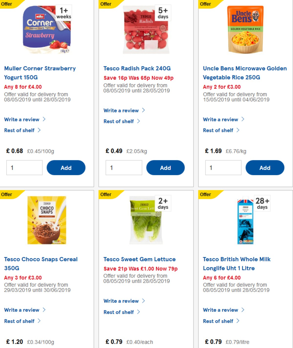 TESCO Offers from 22 May