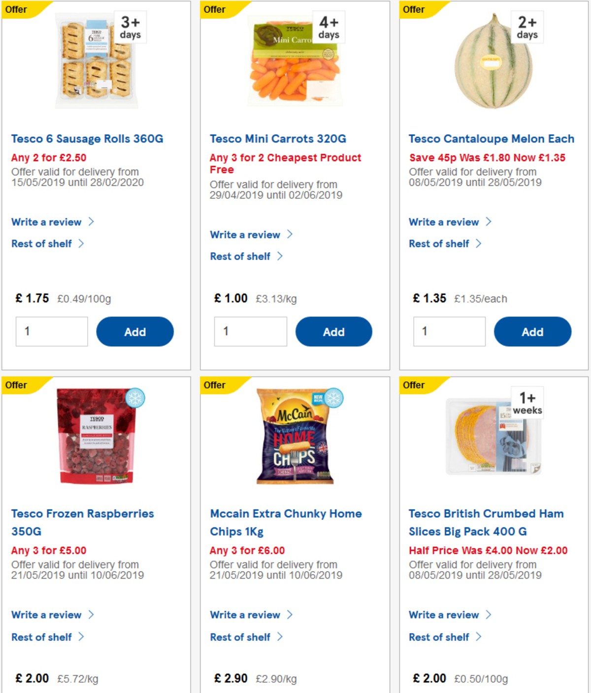 TESCO Offers from 22 May