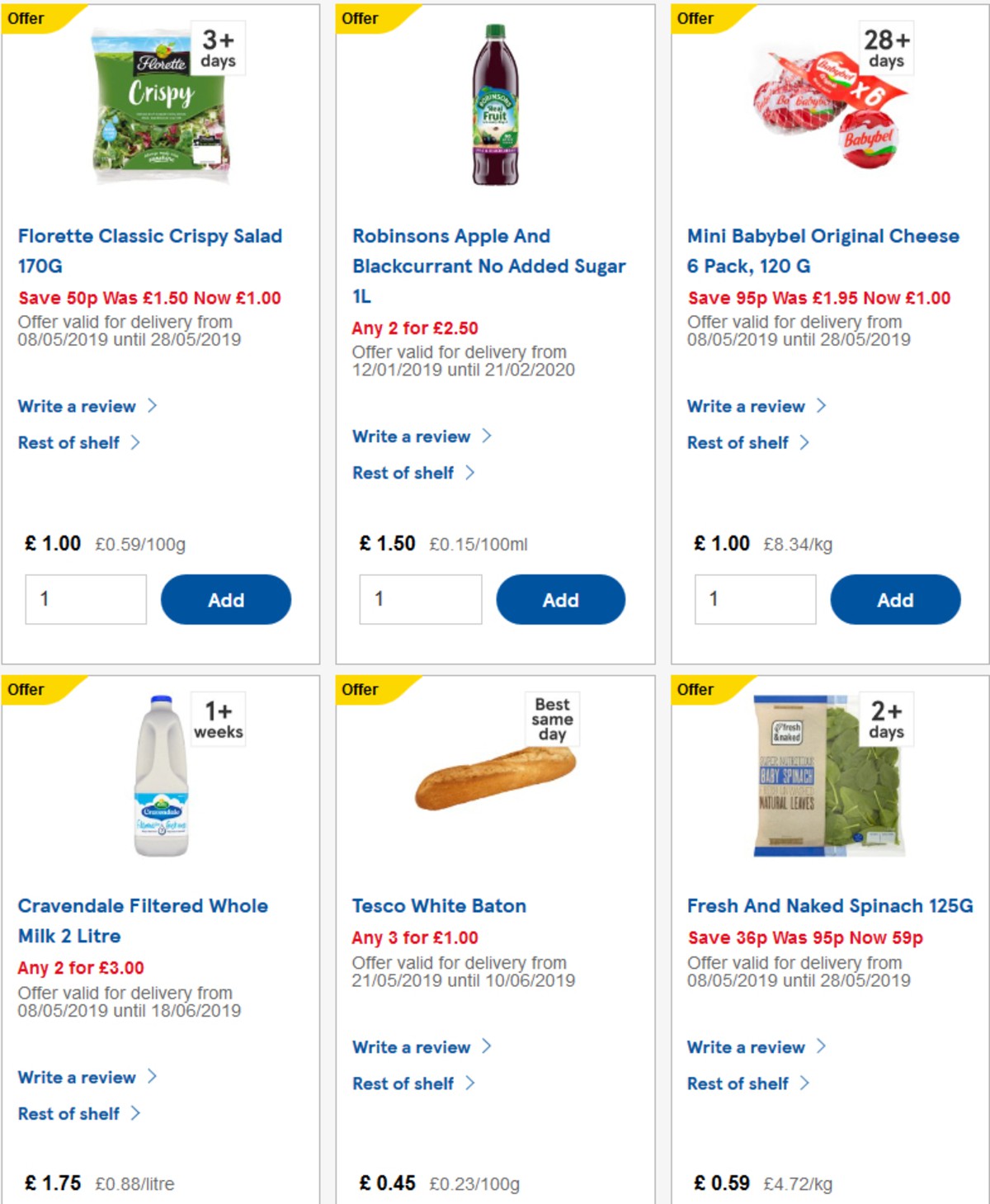 TESCO Offers from 22 May