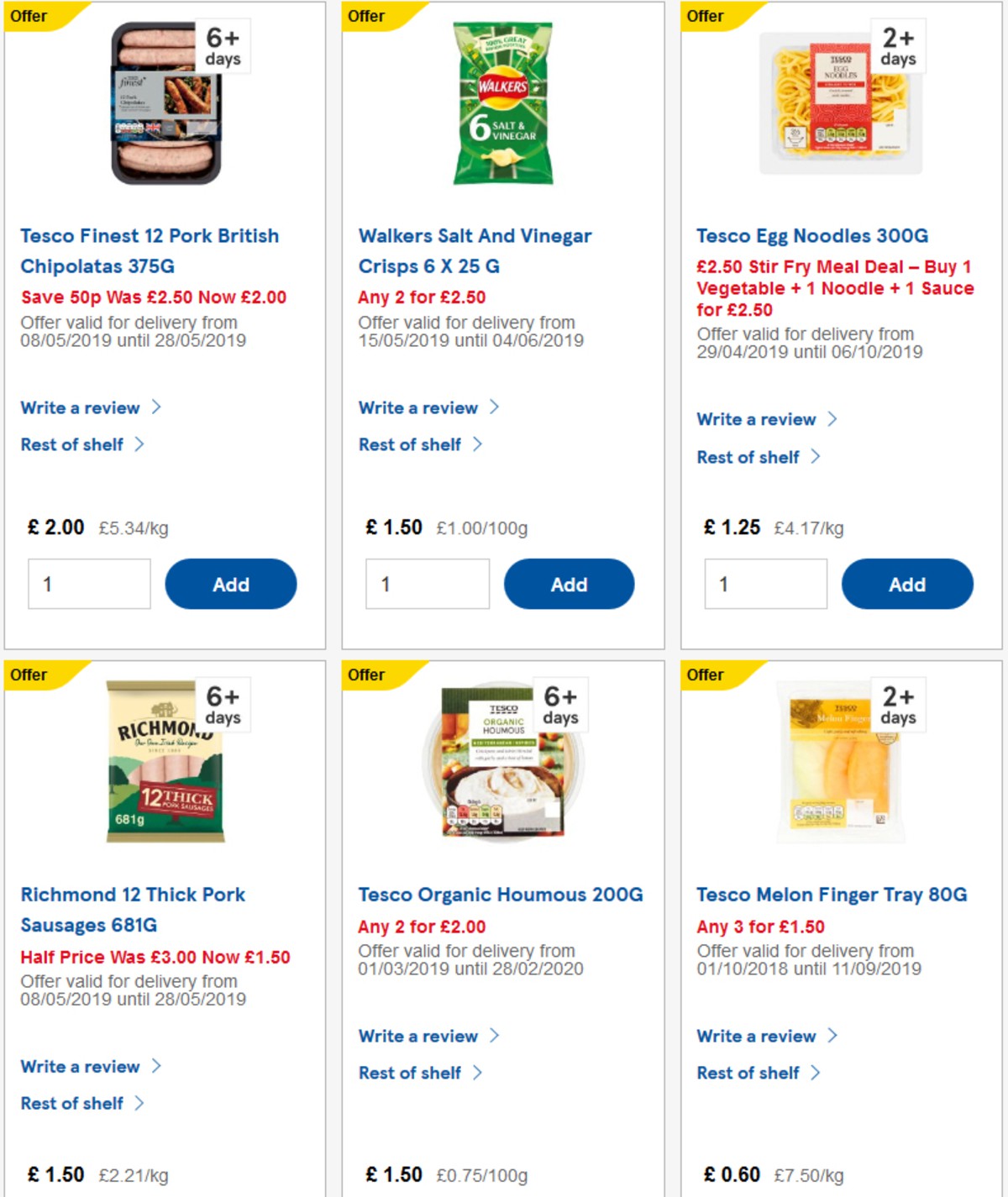 TESCO Offers from 22 May