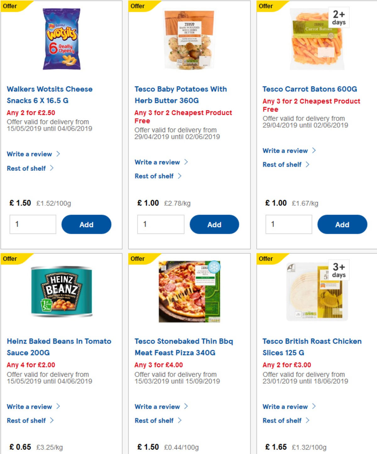 TESCO Offers from 22 May