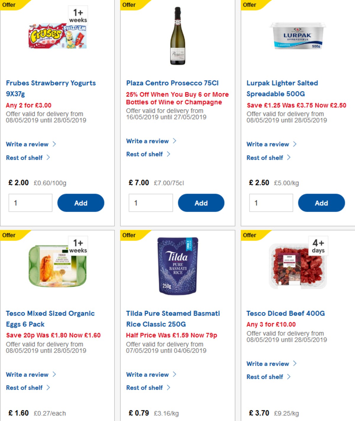 TESCO Offers from 22 May