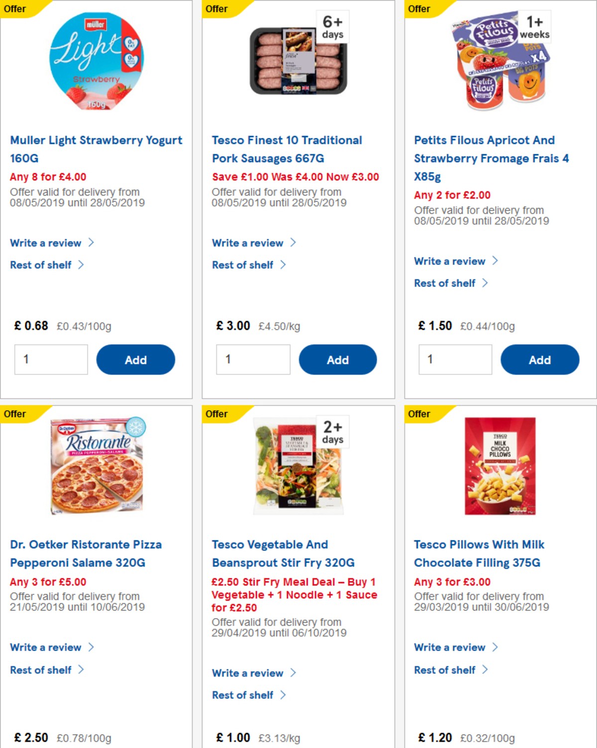 TESCO Offers from 22 May