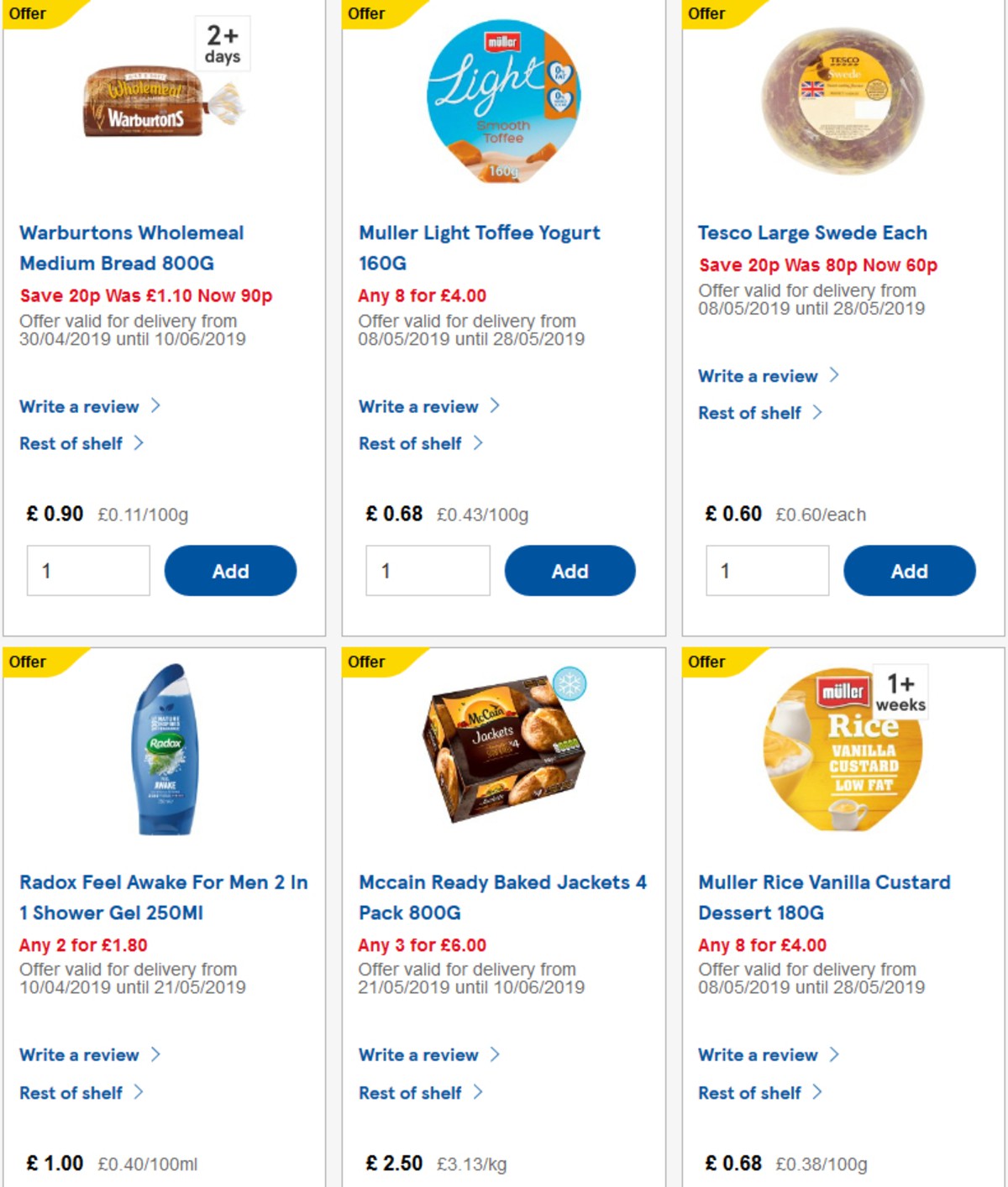 TESCO Offers from 22 May