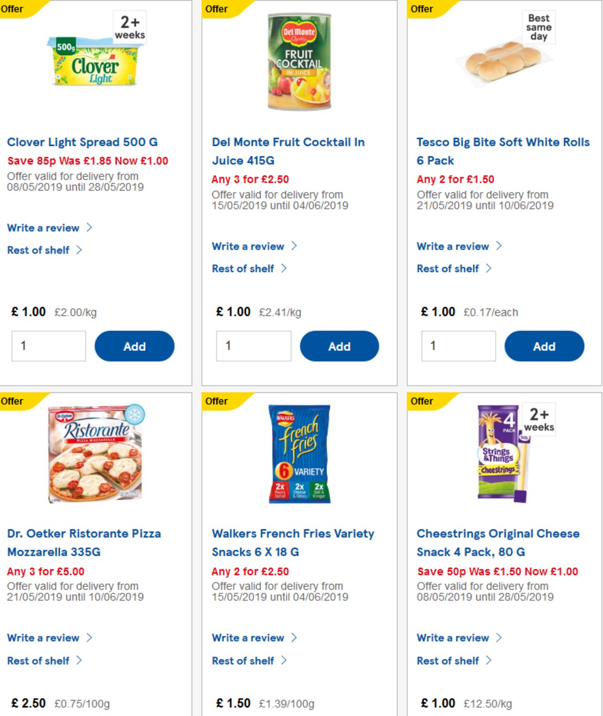 TESCO Offers from 22 May