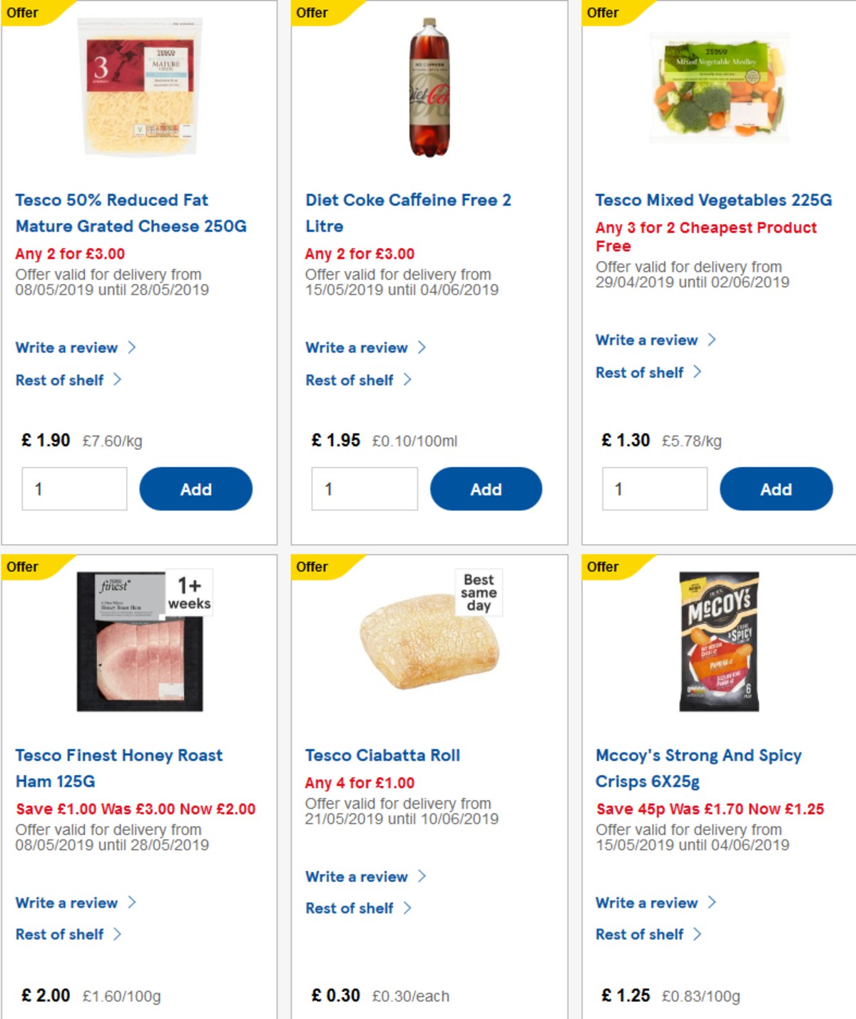 TESCO Offers from 22 May