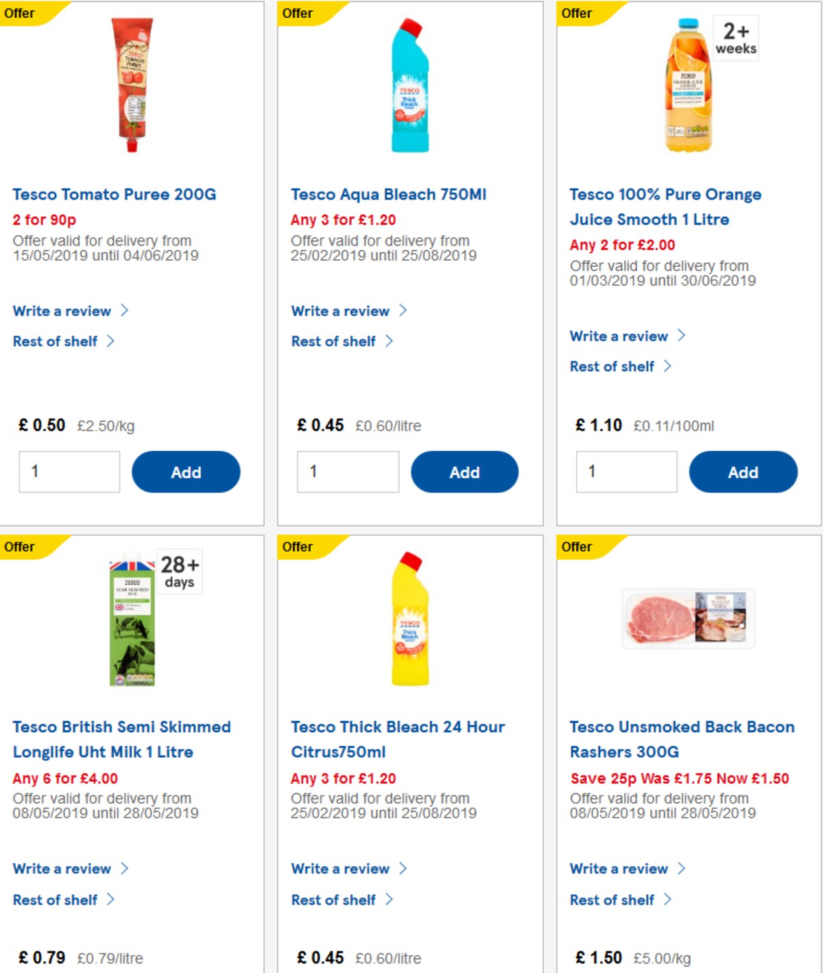 TESCO Offers from 22 May