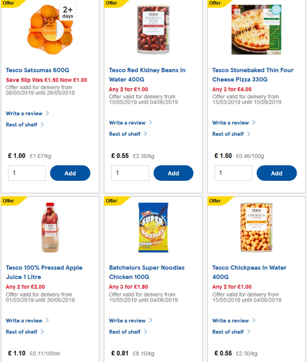 TESCO Offers from 22 May