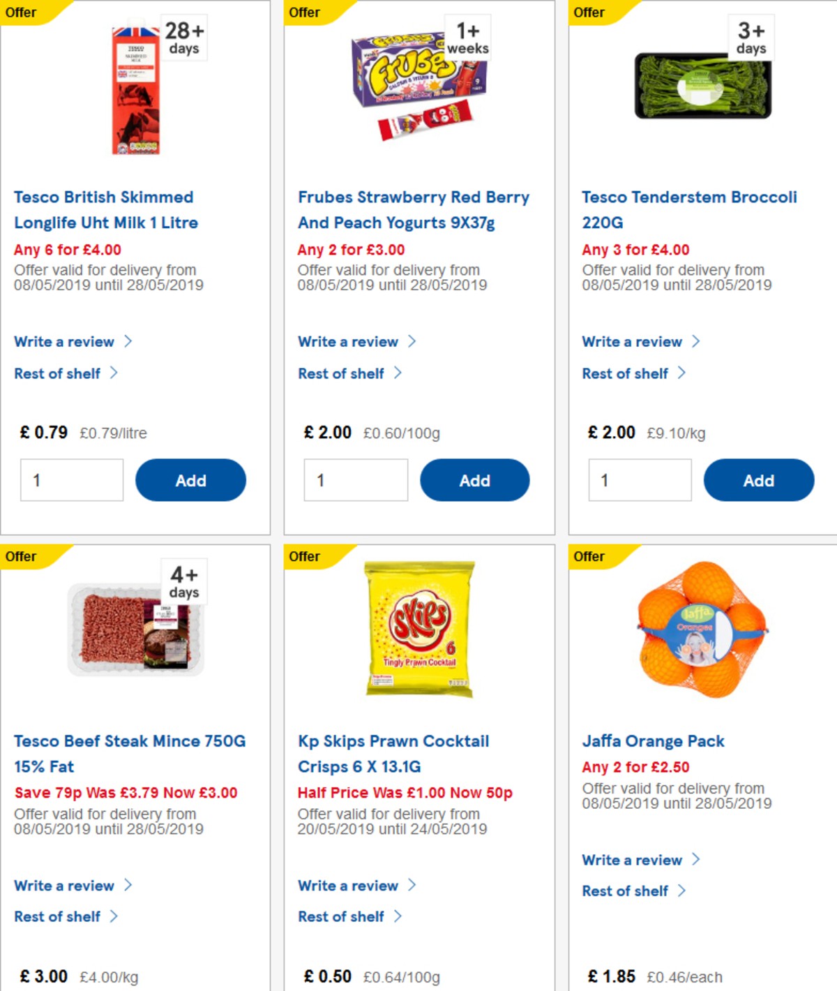 TESCO Offers from 22 May