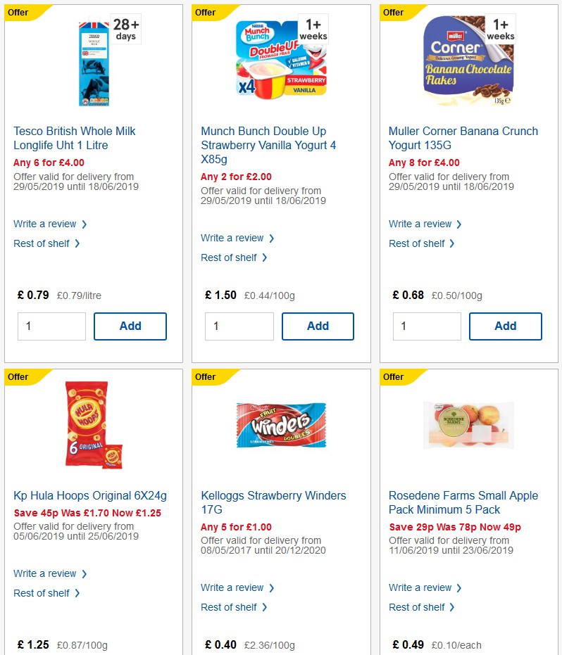 TESCO Offers from 19 June