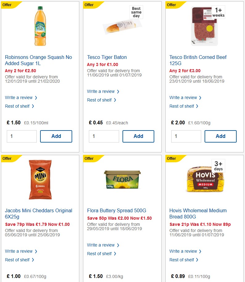 TESCO Offers from 19 June