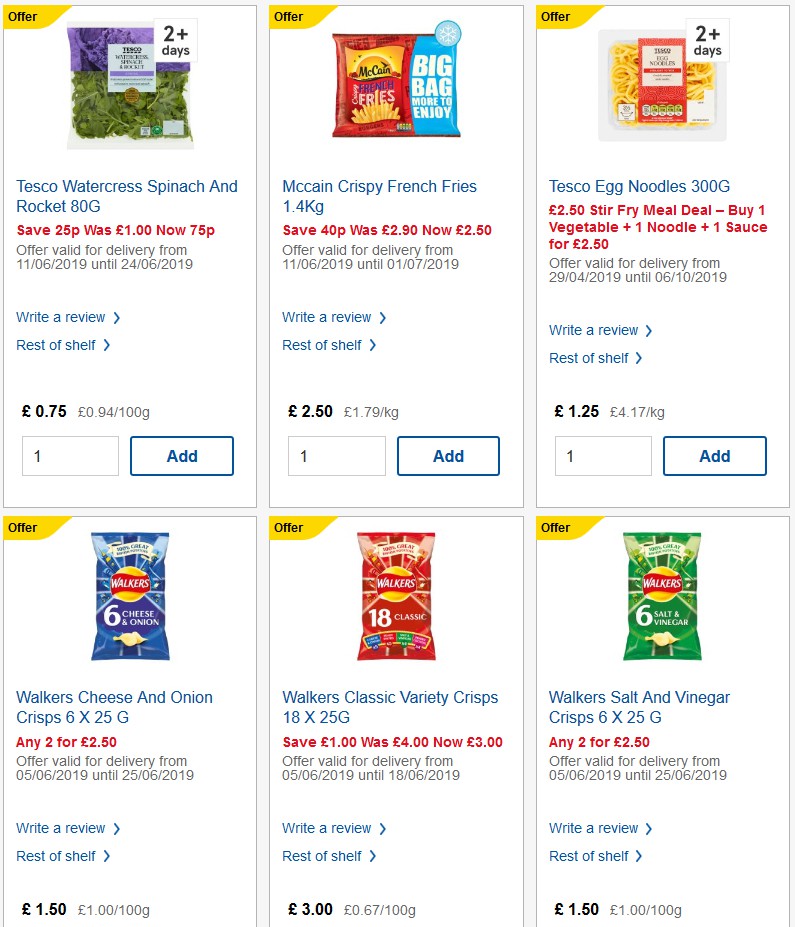 TESCO Offers from 19 June