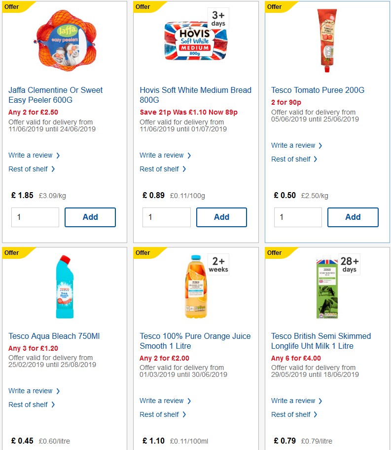 TESCO Offers from 19 June