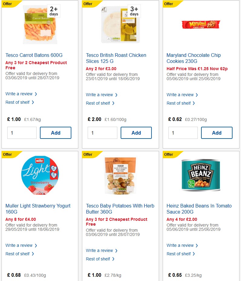 TESCO Offers from 19 June