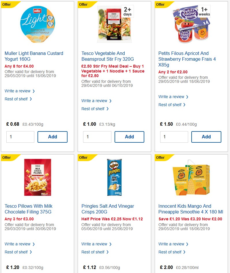 TESCO Offers from 19 June