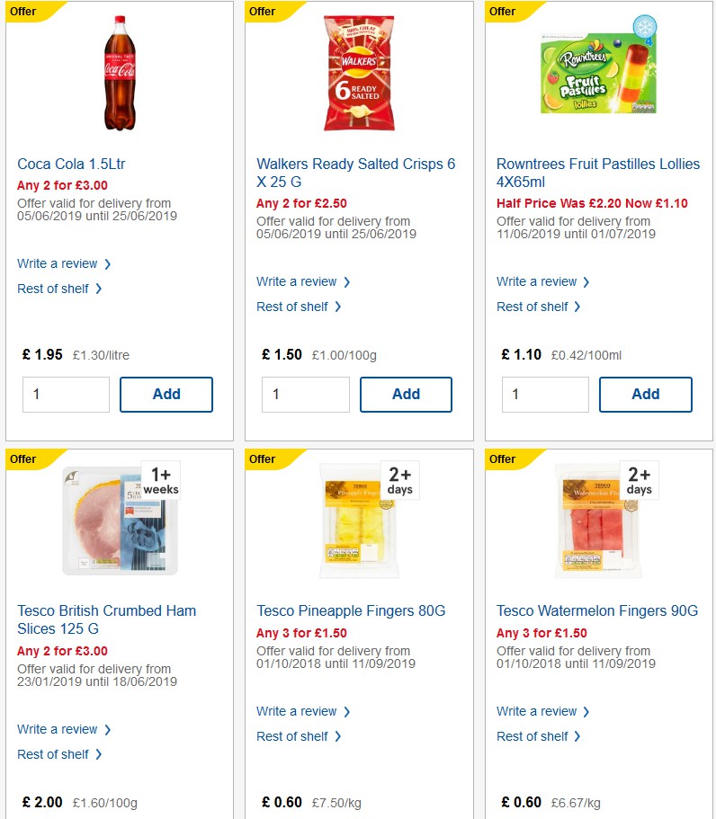 TESCO Offers from 19 June