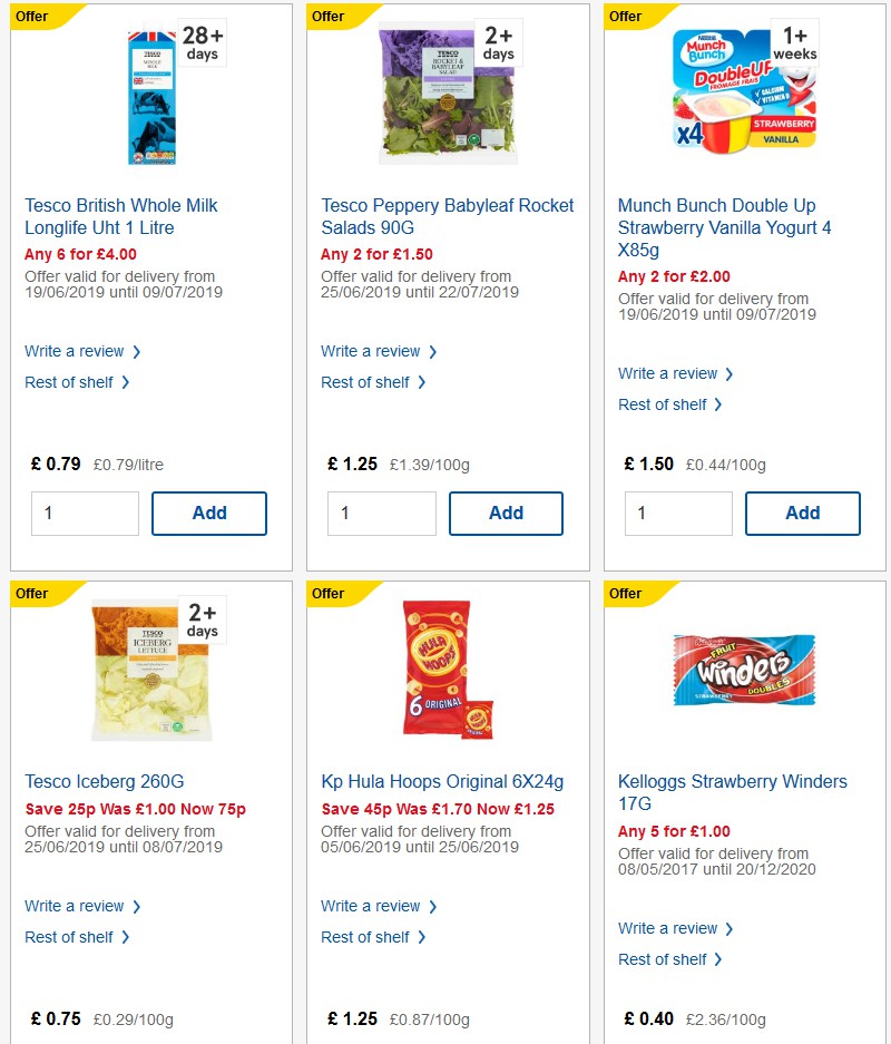 TESCO Offers from 26 June