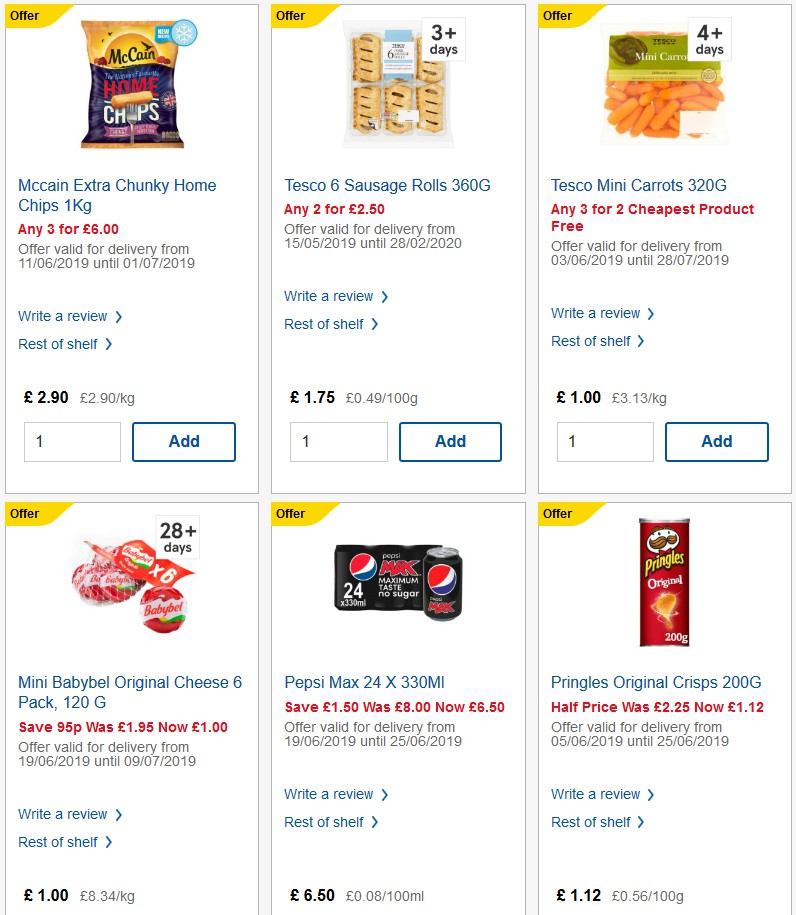 TESCO Offers from 26 June