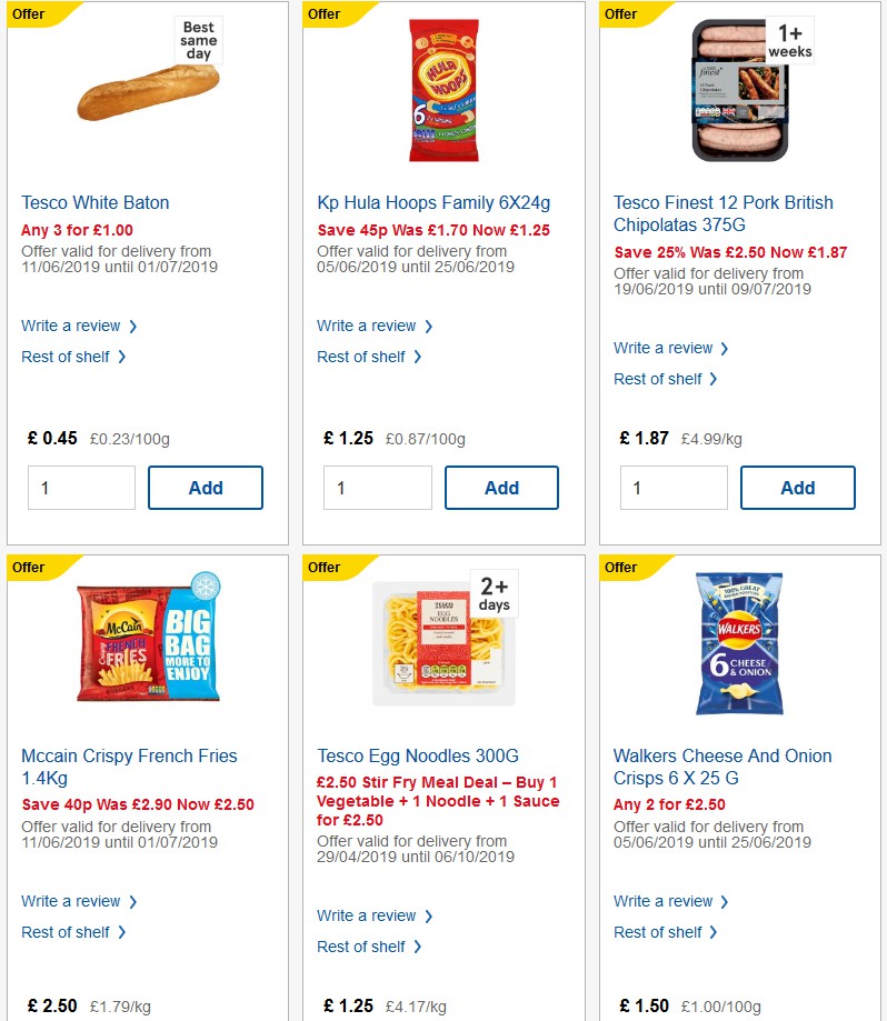 TESCO Offers from 26 June