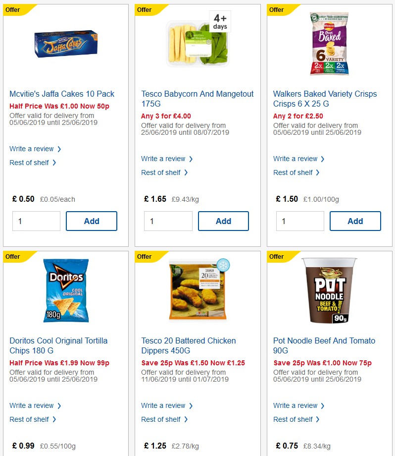 TESCO Offers from 26 June