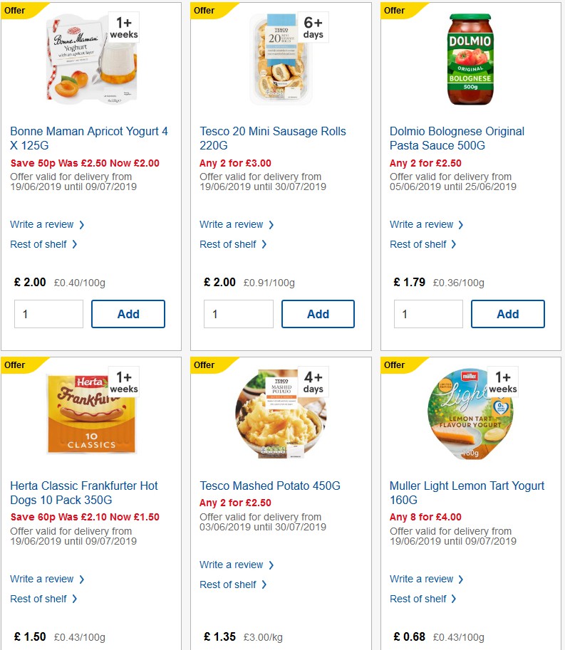 TESCO Offers from 26 June