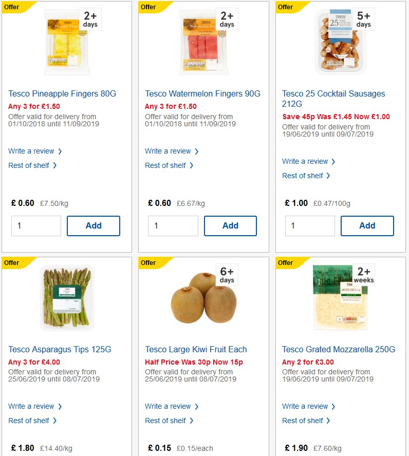 TESCO Offers from 26 June