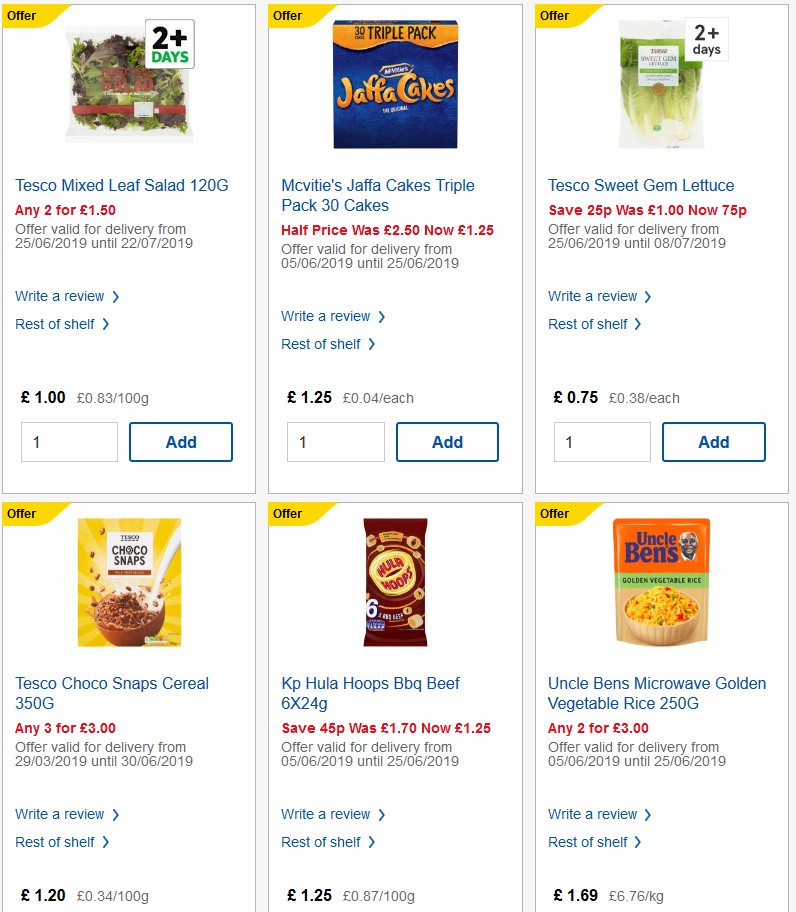 TESCO Offers from 26 June